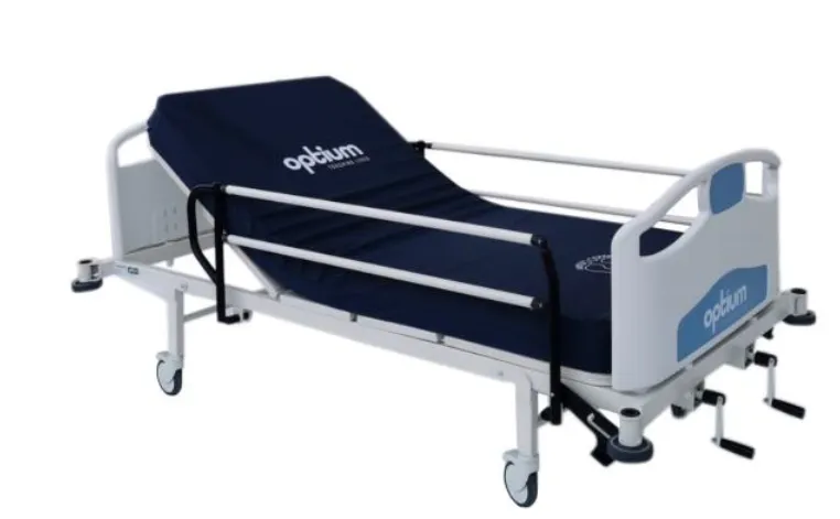 MB 2 Manual Patient Care Bed, 2 Cranks, Foldable Legs